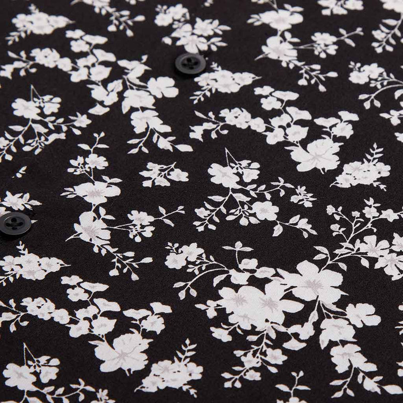 Surma Black Floral Print Shirt
