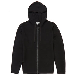 Pavilion Hooded Zip Through Cardigan in Black - Nines Collection