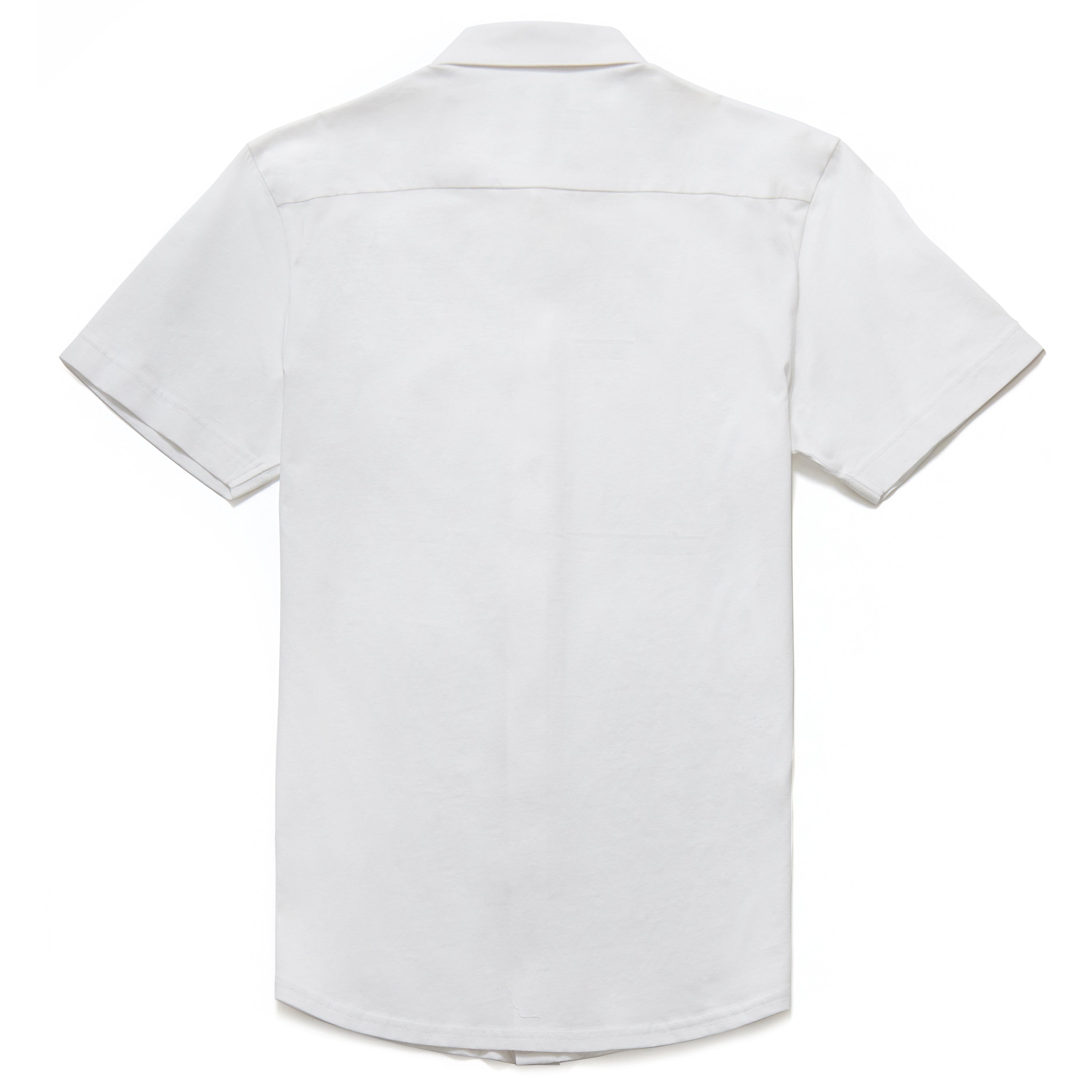Potenza Mercerised Short Sleeved Shirt in White – Nines Collection