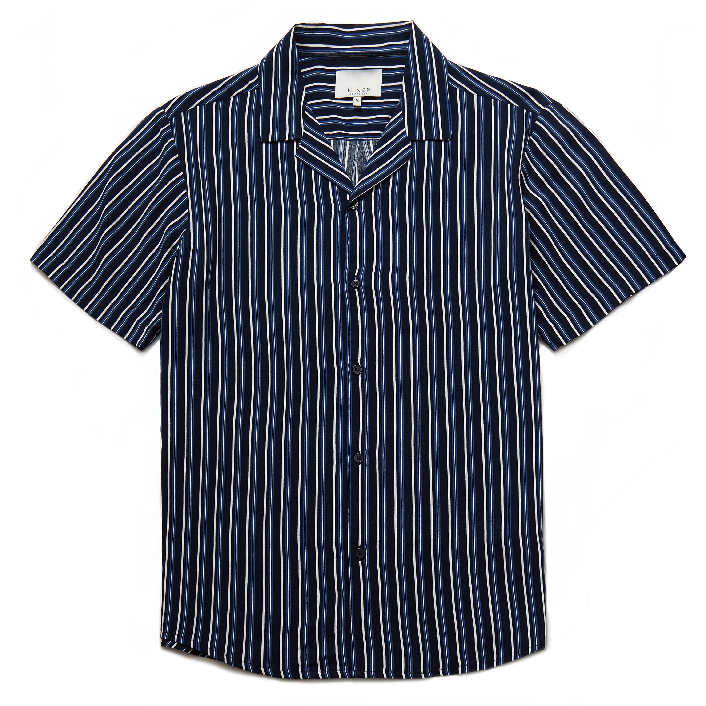 The Nines Club Collar Perfomance Shirt - Green Stripes