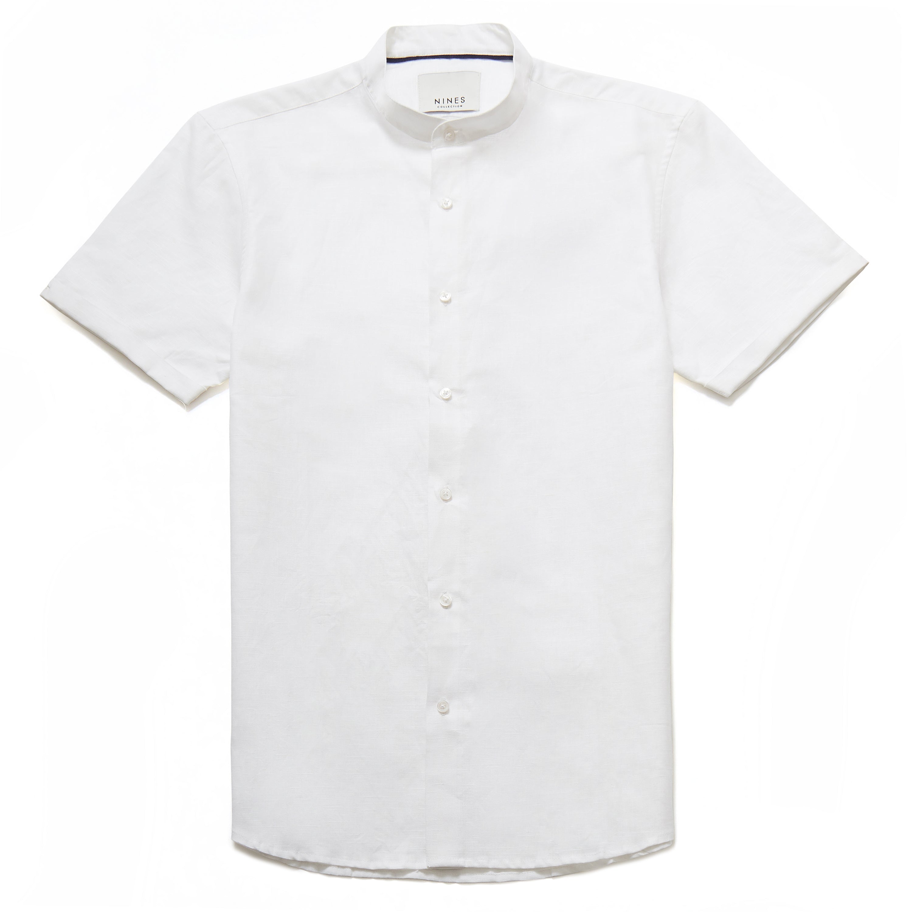 Zagato Linen Blend Grandad Collar Shirt – Nines Collection
