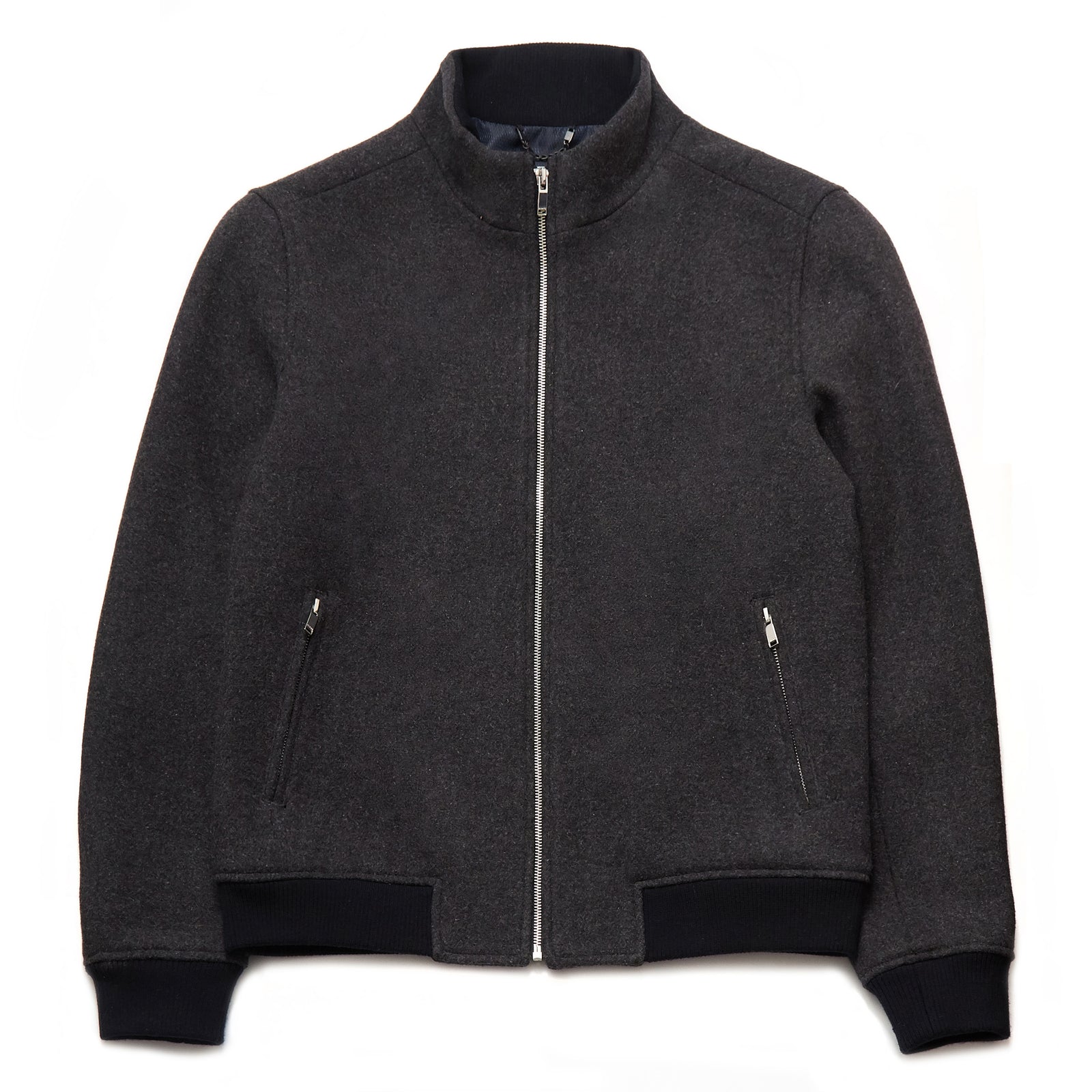 【関税&送料込】Golden  Wool Blend Herringbone Bomber J Women's bomber jacket in ecru brown herringbone wool