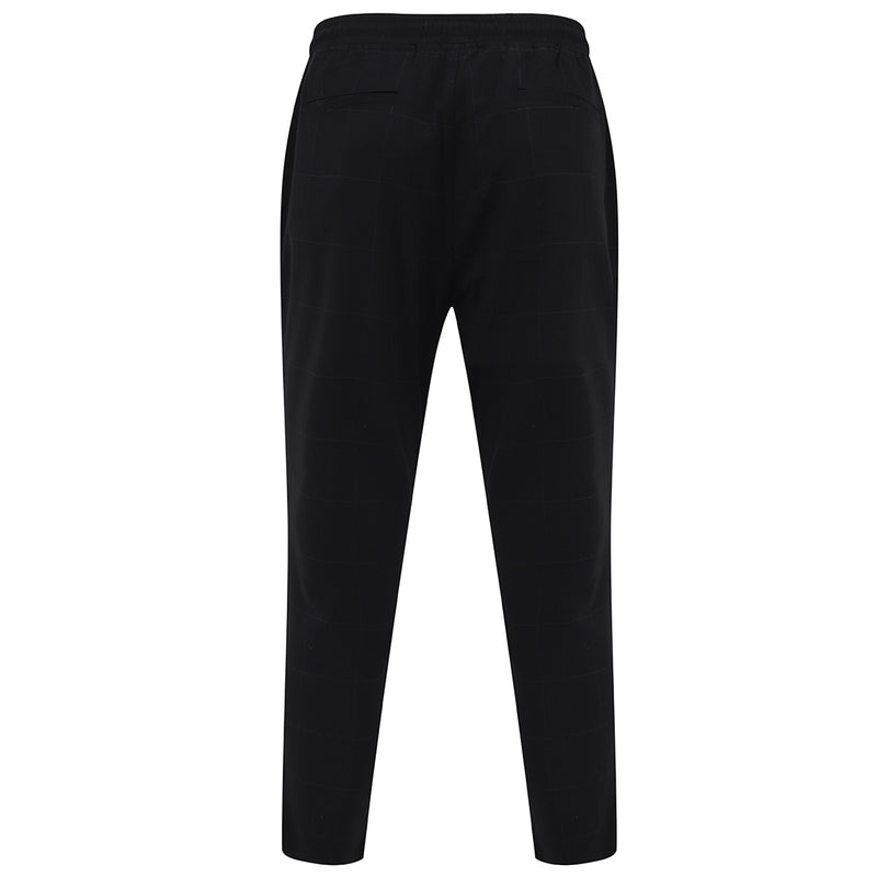 Eamon Check Smart Jogger Trousers In Black