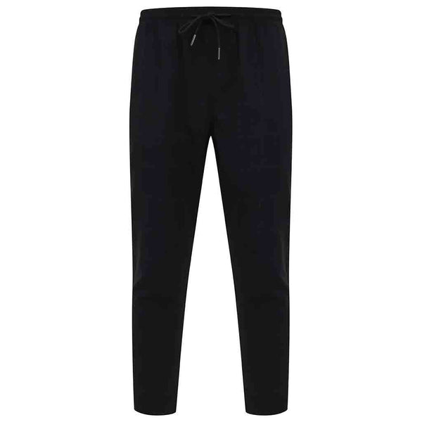 Eamon Check Smart Jogger Trousers In Black