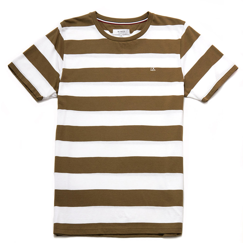 Edgehill-Cotton-Olive-Stripe-T