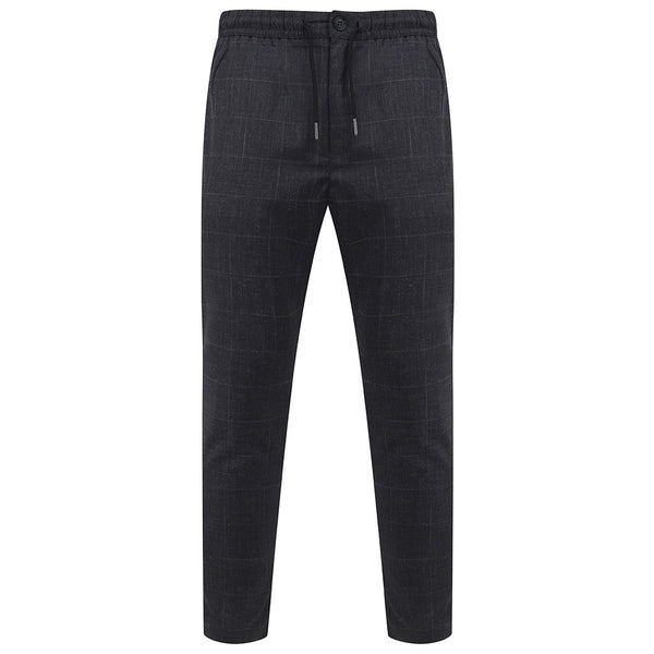 Kylar Smart Jogger Trousers In Grey Check