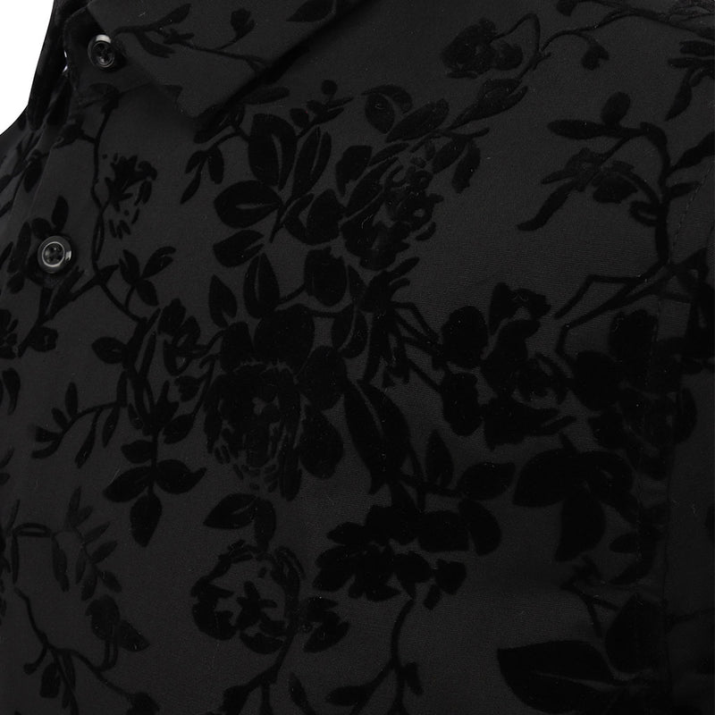 Tardi Slim Fit Floral Jacquard Shirt