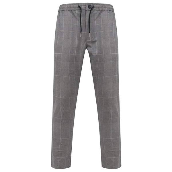 Whitelaw Smart Jogger Trousers In Grey Check